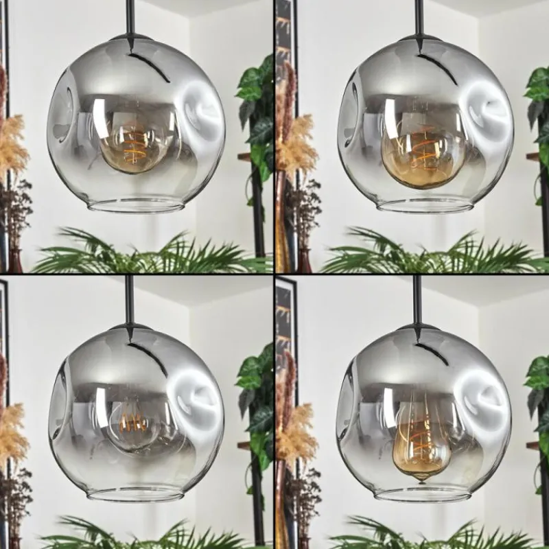 Suspension Verre Fumé-hofstein Ripoll Suspension Clair, Fumé, 4 lumières