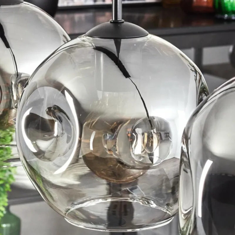 Suspension Verre Fumé-hofstein Ripoll Suspension Clair, Fumé, 4 lumières