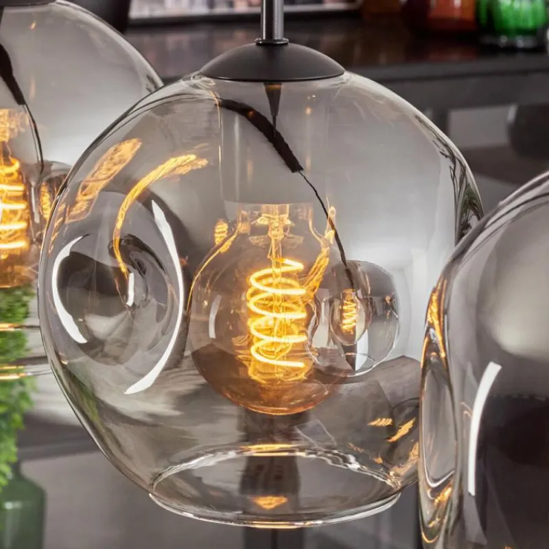 Suspension Verre Fumé-hofstein Ripoll Suspension Clair, Fumé, 4 lumières