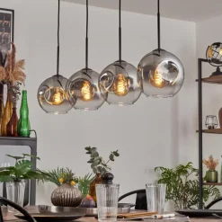 Suspension Verre Fumé-hofstein Ripoll Suspension Clair, Fumé, 4 lumières