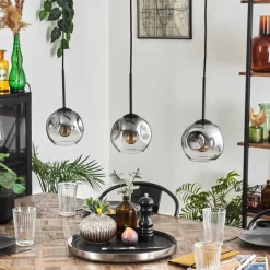 hofstein Ripoll Suspension Clair, Fumé, 3 lumières