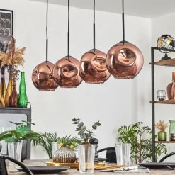 hofstein Ripoll Suspension Cuivré, 4 lumières