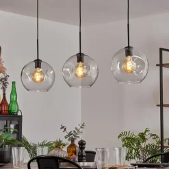 hofstein Ripoll Suspension Noir, 3 lumières