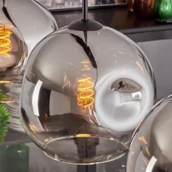 hofstein Ripoll Suspension Noir, 3 lumières