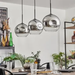 hofstein Ripoll Suspension Noir, 3 lumières