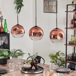 hofstein Ripoll Suspension Noir, 3 lumières