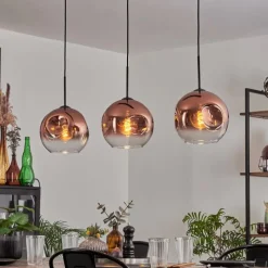 hofstein Ripoll Suspension Noir, 3 lumières