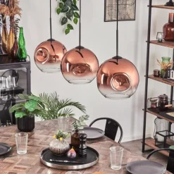 hofstein Ripoll Suspension Noir, 3 lumières