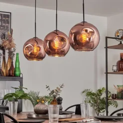 hofstein Ripoll Suspension Noir, 3 lumières