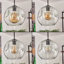 hofstein Ripoll Suspension Noir, 4 lumières