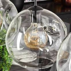 hofstein Ripoll Suspension Noir, 4 lumières