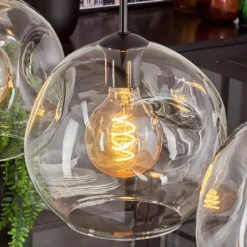 hofstein Ripoll Suspension Noir, 4 lumières