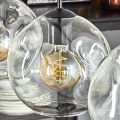 hofstein Ripoll Suspension Noir, 4 lumières