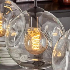 hofstein Ripoll Suspension Noir, 4 lumières