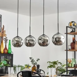 hofstein Ripoll Suspension Noir, 4 lumières