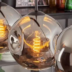 hofstein Ripoll Suspension Noir, 4 lumières