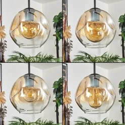 hofstein Ripoll Suspension Noir, 4 lumières