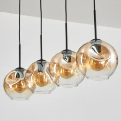 hofstein Ripoll Suspension Noir, 4 lumières
