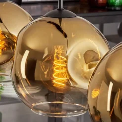 hofstein Ripoll Suspension Noir, 4 lumières