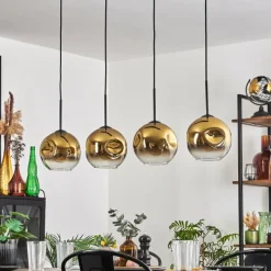 hofstein Ripoll Suspension Noir, 4 lumières