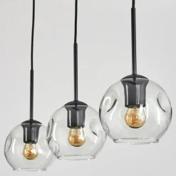 hofstein Ripoll Suspension Noir, 3 lumières