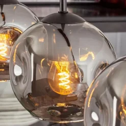 hofstein Ripoll Suspension Noir, 4 lumières