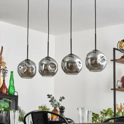 hofstein Ripoll Suspension Noir, 4 lumières