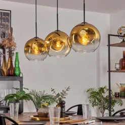 hofstein Ripoll Suspension Or, Clair, 3 lumières