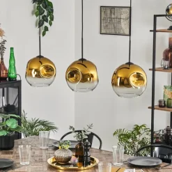 hofstein Ripoll Suspension Or, Clair, 3 lumières