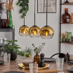 hofstein Ripoll Suspension Or, Clair, 3 lumières