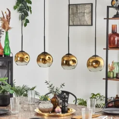 hofstein Ripoll Suspension Or, Clair, 4 lumières