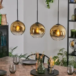 hofstein Ripoll Suspension Or, Clair, 3 lumières