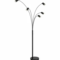 Luminaires Globo Lighting Robby Lampadaire Noir, 5 lumières* Lampadaires Et Lampes Sur Pied