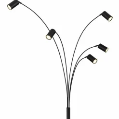 Luminaires Globo Lighting Robby Lampadaire Noir, 5 lumières* Lampadaires Et Lampes Sur Pied