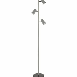 Luminaires Globo Lighting Robby Lampadaire Chrome, Noir, 3 lumières* Lampadaires Et Lampes Sur Pied