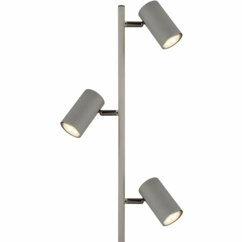 Luminaires Globo Lighting Robby Lampadaire Chrome, Noir, 3 lumières* Lampadaires Et Lampes Sur Pied