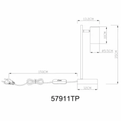Luminaires Globo Lighting Robby Lampe à poser Rose, Blanc, 1 lumière* Lampes À Poser