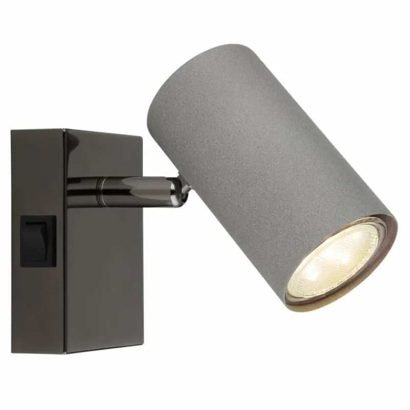 Luminaires Globo Lighting Robby Plafonnier, Spot de plafond, Applique murale, Spot mural Chrome, Noir, 1 lumière* Spots Et Projecteurs