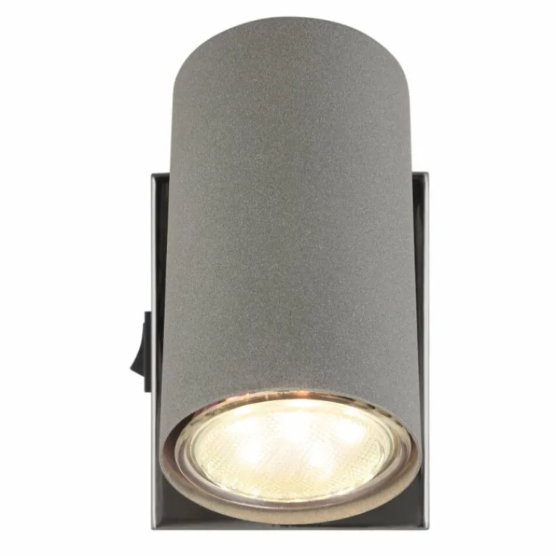 Luminaires Globo Lighting Robby Plafonnier, Spot de plafond, Applique murale, Spot mural Chrome, Noir, 1 lumière* Spots Et Projecteurs