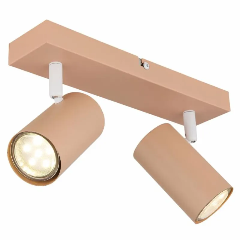 Luminaires Globo Lighting Robby Plafonnier, Spot de plafond, Applique murale, Spot mural Rose, 2 lumières* Spots Et Projecteurs