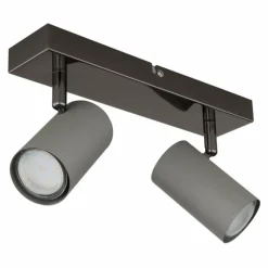 Luminaires Globo Lighting Robby Plafonnier, Spot de plafond, Applique murale, Spot mural Chrome, Noir, 2 lumières* Spots Et Projecteurs