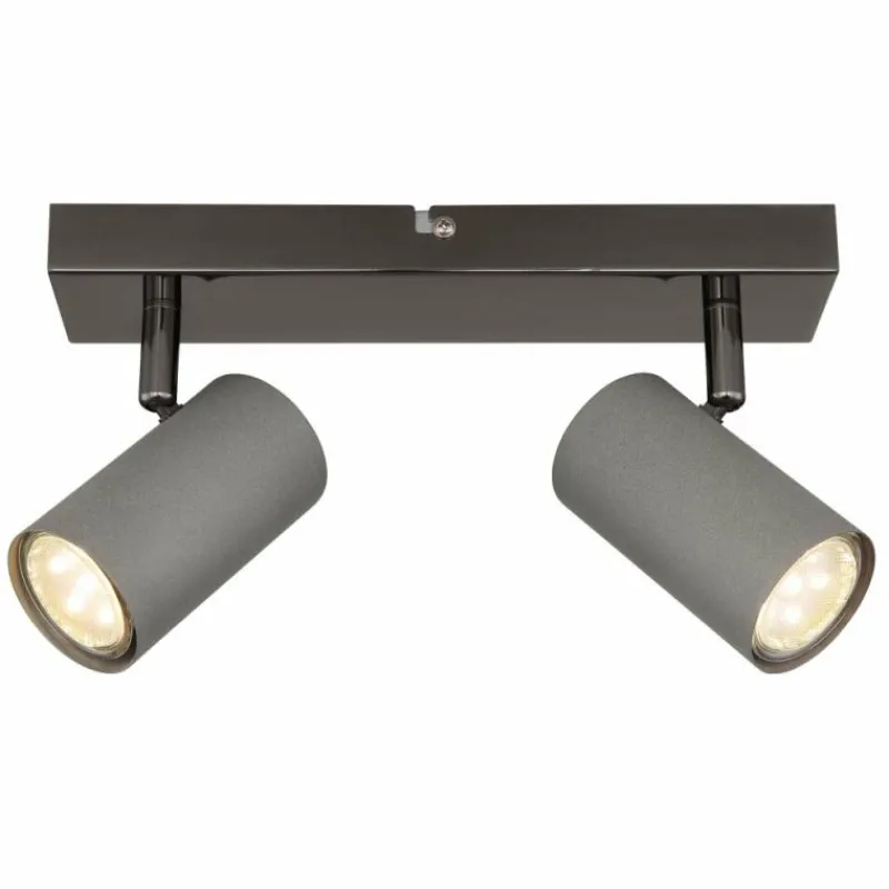 Luminaires Globo Lighting Robby Plafonnier, Spot de plafond, Applique murale, Spot mural Chrome, Noir, 2 lumières* Spots Et Projecteurs
