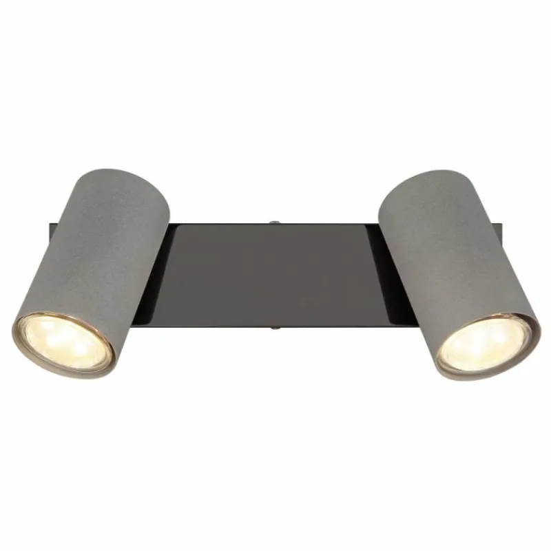 Luminaires Globo Lighting Robby Plafonnier, Spot de plafond, Applique murale, Spot mural Chrome, Noir, 2 lumières* Spots Et Projecteurs