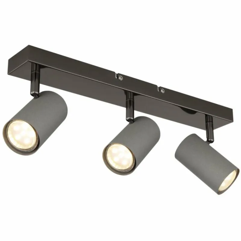 Luminaires Globo Lighting Robby Plafonnier, Spot de plafond, Applique murale, Spot mural Chrome, Noir, 3 lumières* Spots Et Projecteurs