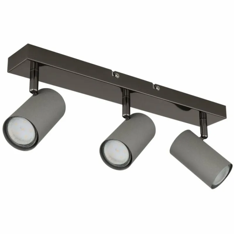 Luminaires Globo Lighting Robby Plafonnier, Spot de plafond, Applique murale, Spot mural Chrome, Noir, 3 lumières* Spots Et Projecteurs