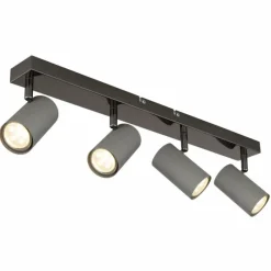 Luminaires Globo Lighting Robby Plafonnier, Spot de plafond, Applique murale, Spot mural Chrome, Noir, 4 lumières* Spots Et Projecteurs