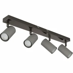 Luminaires Globo Lighting Robby Plafonnier, Spot de plafond, Applique murale, Spot mural Chrome, Noir, 4 lumières* Spots Et Projecteurs