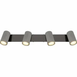 Luminaires Globo Lighting Robby Plafonnier, Spot de plafond, Applique murale, Spot mural Chrome, Noir, 4 lumières* Spots Et Projecteurs