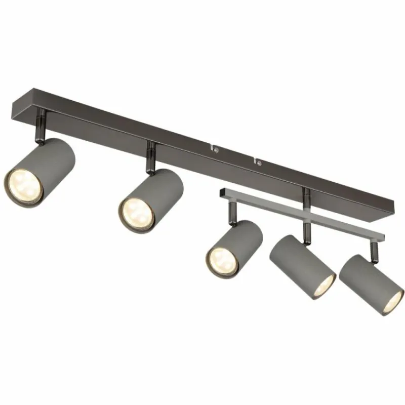 Luminaires Globo Lighting Robby Plafonnier, Spot de plafond, Applique murale, Spot mural Chrome, Noir, 5 lumières* Spots Et Projecteurs