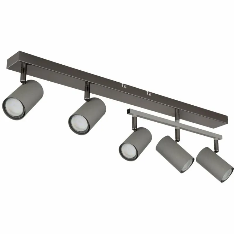 Luminaires Globo Lighting Robby Plafonnier, Spot de plafond, Applique murale, Spot mural Chrome, Noir, 5 lumières* Spots Et Projecteurs